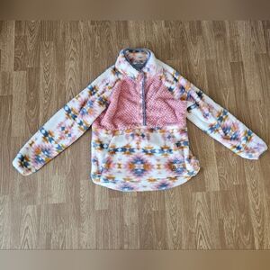 Simply Southern Colorful Patterned Fleece Pullover